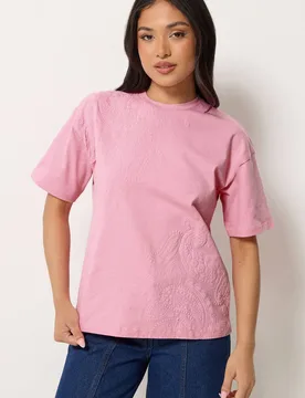 Women's Petite Cotton T-Shirt in Pink Size: 14 - Pink - Size: 14 - PixieGirl - FashionsVida