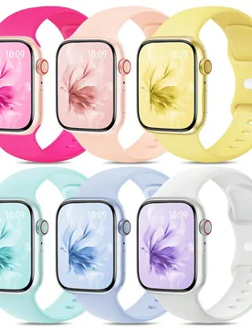 Piezas de Brazaletes deportivos de silicona suave y resistente al agua compatibles con de 38 mm, 40 mm, 41 mm, 42 mm, 44 mm, 45 mm, 46 mm, 49 mm, adec - Shein - FashionsVida