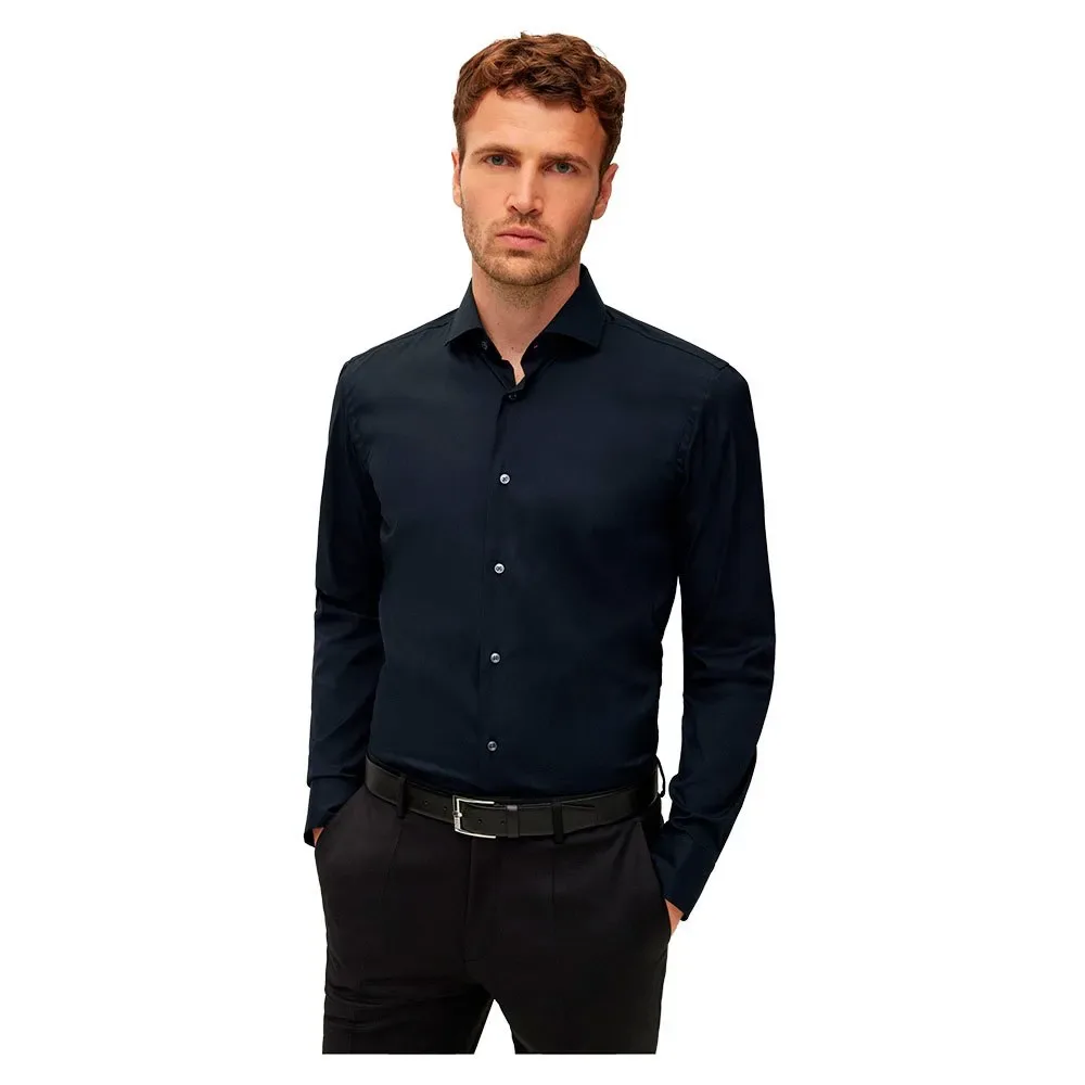 Chemise à Manches Longues Hank Spread Black 39 - BOSS - FashionsVida