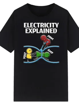 Ohm's Law Ohm Electronic T Shirt Novelty Electrical Engineer Graphic Tee Women Men Boy Classic Shirt Streetwear Ropa Hombre Tops - Aliexpress - FashionsVida