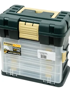 K3 Comet 1076 Black / Clear / Green 37 x 23 x 21 cm unisex - Fishing Box - FashionsVida