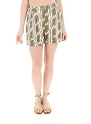 Shorts in ramié LIU JEANS VERDE OLIVA 46