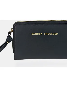 Monedero con cremallera en piel lisa - Sandra Freckled - FashionsVida
