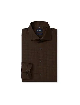 Chemise Body Fit marron 40 - Olymp Level Five - FashionsVida