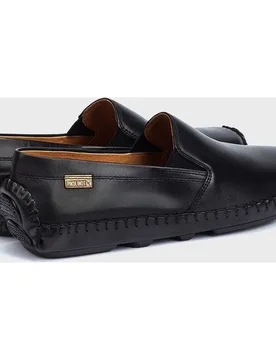 Mocasines de hombre de piel con elásticos laterales y plantilla extraíble - Pikolinos - FashionsVida