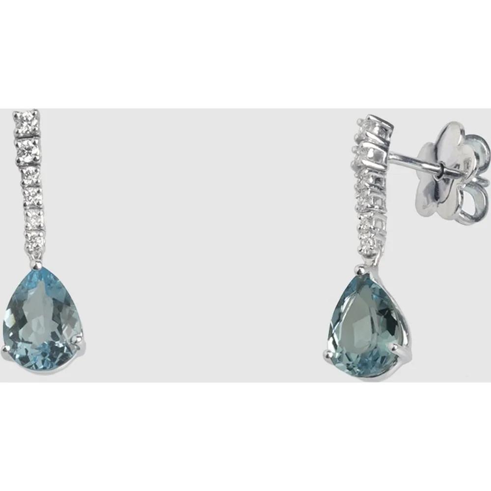 Pendientes Black & White de oro con diamantes y topacio Sky - El Corte Inglés - FashionsVida