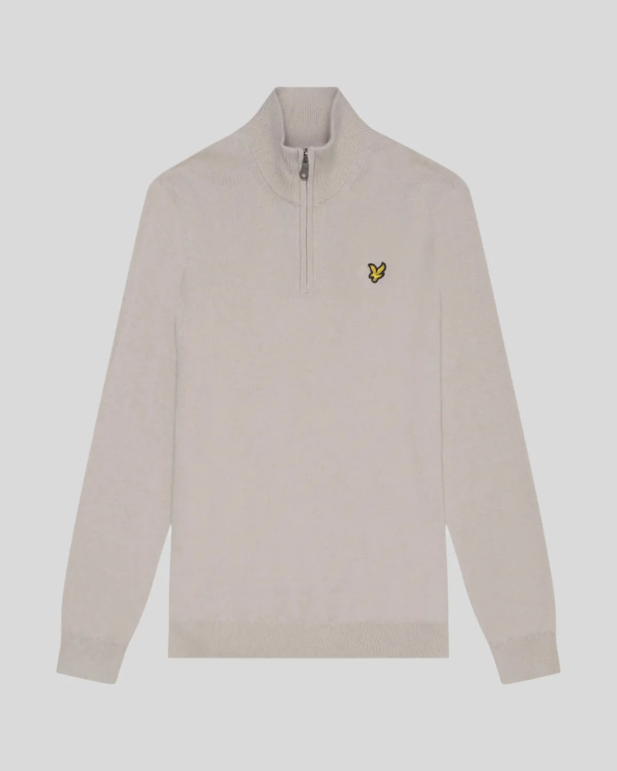 Men's Cotton Merino 1/4 Zip Jumper in Cove - Lyle & Scott - FashionsVida