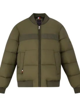 Mens Green High Loft Bomber Jacket - Size Large - Tommy hilfiger - FashionsVida