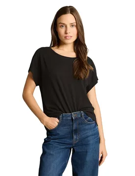 T-shirt à Manches Courtes 1050477 Deep Black L - Tom tailor - FashionsVida