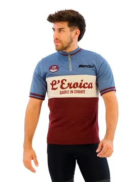 Maillot à Manches Courtes Eroica 28° Gaiole - Santini - FashionsVida