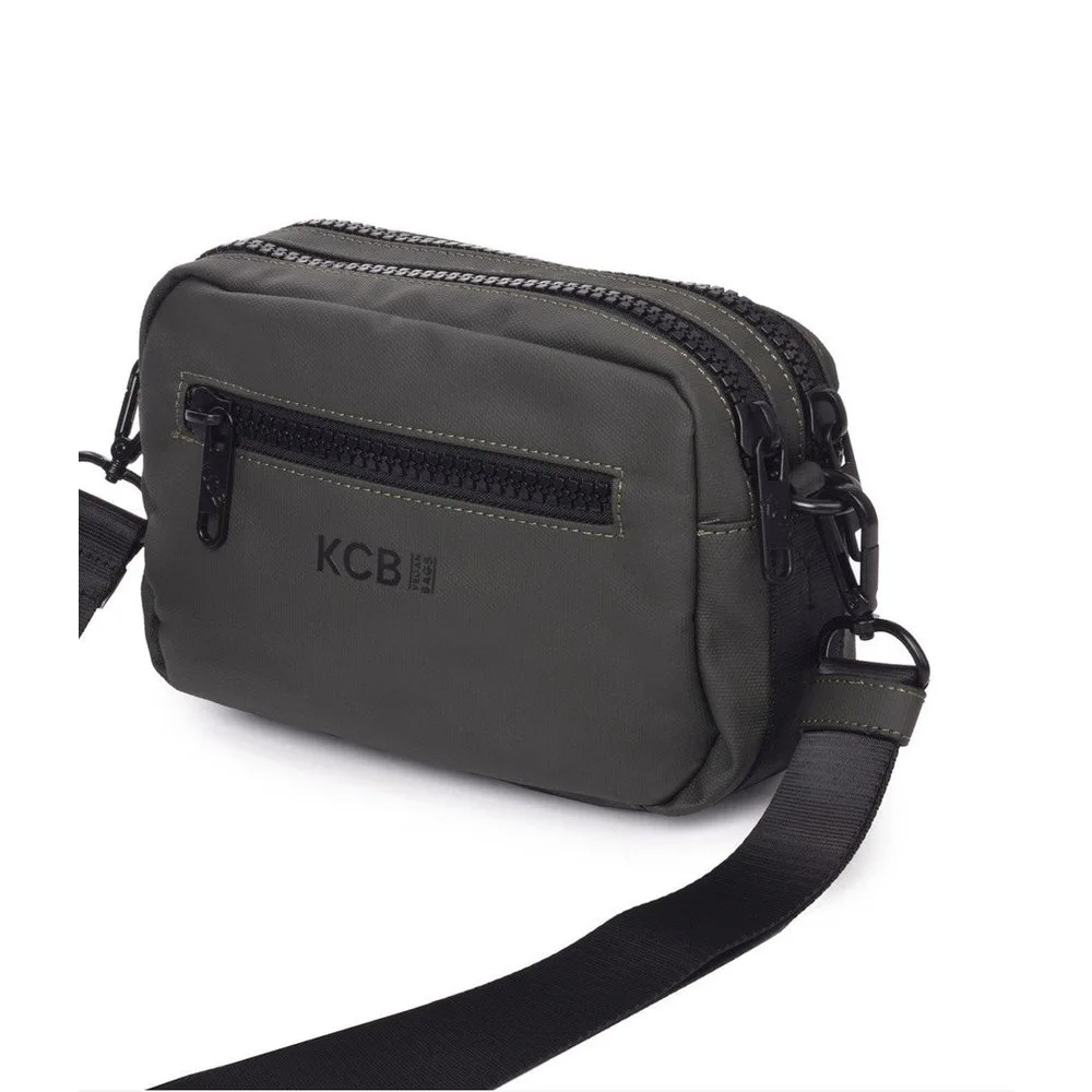 Bandolera stamp pequeña color khaki - Kcb - FashionsVida