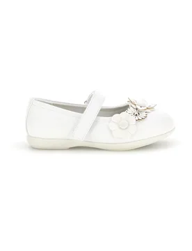 Ballerine Bianche con Applicazioni Floreali E512 28 - Energy - FashionsVida