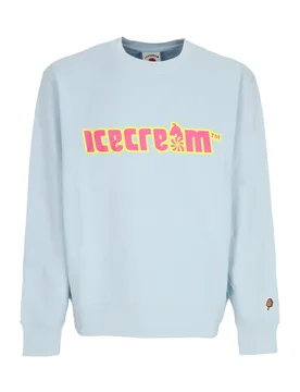 Felpa Leggera Girocollo Uomo Soft Serve Crewneck Blue - Ice Cream - FashionsVida