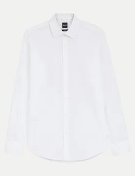 Black Regular-Fit Hemd mit Bügelleichtem Finish Weiß 40 - BOSS - FashionsVida