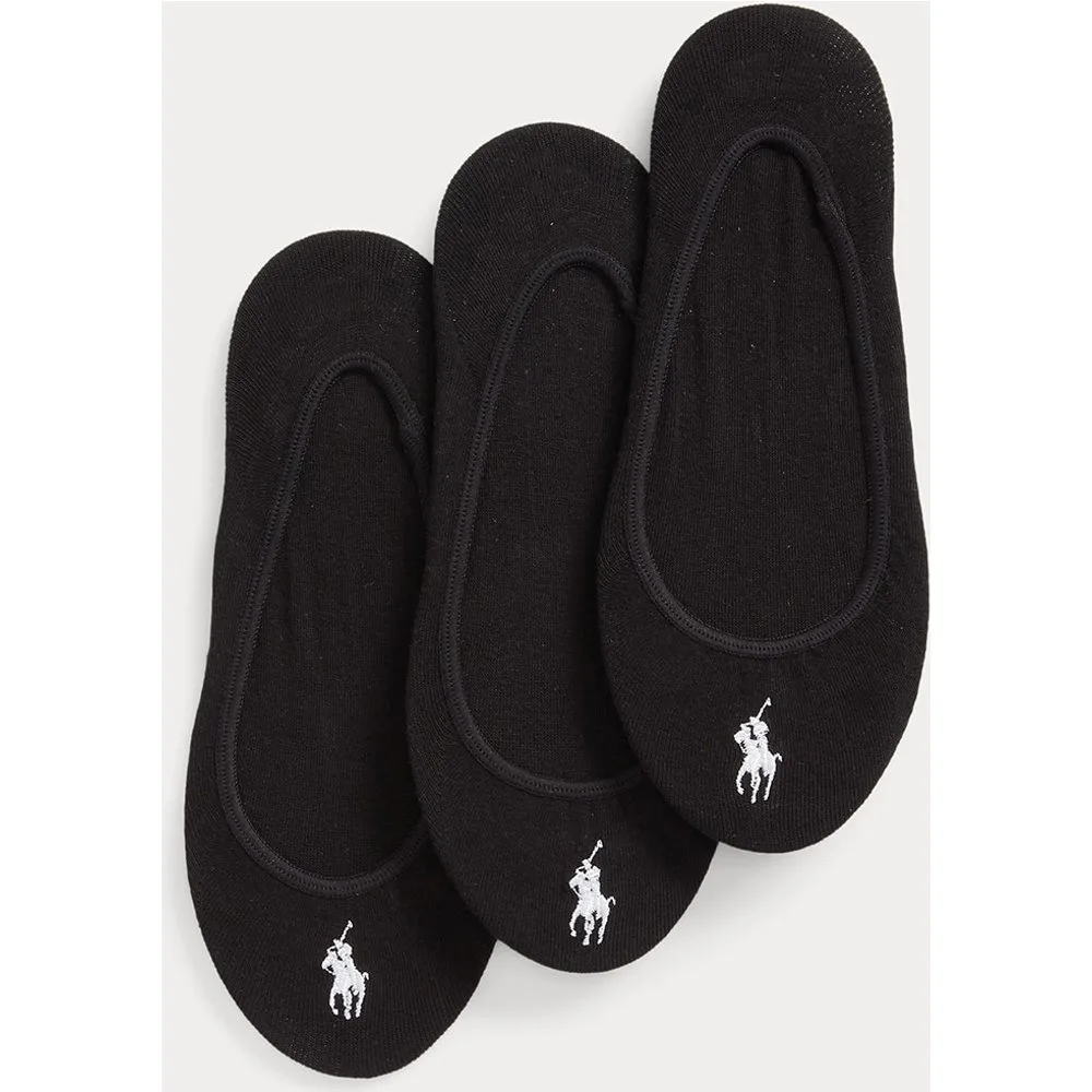 Pack de tres pares de pinkies de mujer de algodón con caballo bordado - Ralph Lauren - FashionsVida