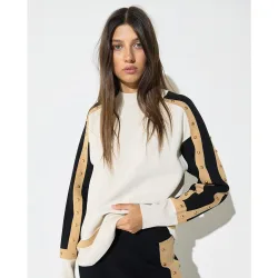 Jersey de mujer tricolor punto suave