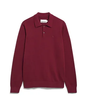 Poloshirt rot M herren - Armedangels - FashionsVida