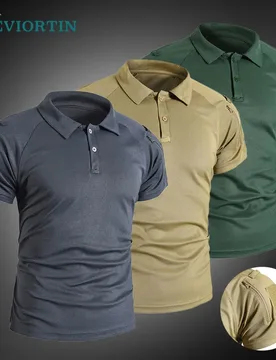 Summer Men's Quick Dry Tactical Polo Shirt Lightweight Short Sleeve Moisture Absorbing Breathable Outdoor Gym Running Sports Tee - Aliexpress - FashionsVida
