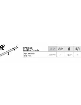 Accessorio per portabici posteriore Canalina bici aggiuntiva - Fabbri - FashionsVida
