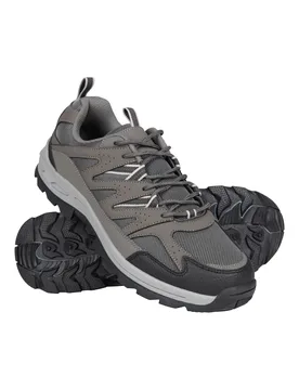 Highline Ii' Mens Walking Shoes Breathable Eva Cushioned Suede Mesh Upper Dark Grey - Size Uk 9 - Mountain Warehouse - FashionsVida