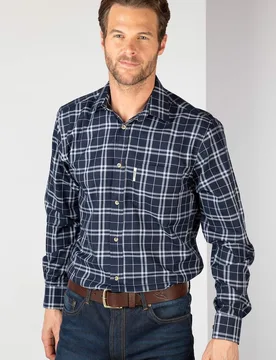 Wetwang Mens Long Sleeved Country Check Shirt - - Size: XS - Rydale - FashionsVida