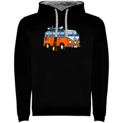Sweat à Capuche Hippie Van Snowboard Two-colour Black / Grey 3XL