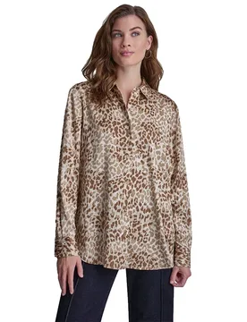 Chemisier à Manches Longues Dw3500061 Disguise / Woodsmoke M - DKNY - FashionsVida