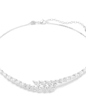 Collana Mesmera, Taglio Marquise, Bianca, Placcato rodio OS - Swarovski - FashionsVida