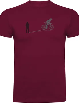 Maglietta A Maniche Corte Shadow Bike Dark Red - Kruskis - FashionsVida