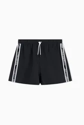 Costume da bagno con bande uomo nero