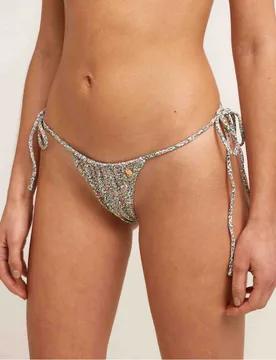Braga de bikini brasileña con lazos en tejido estampado - Bohodot - FashionsVida