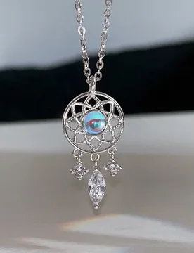 New Style Fashionable Teardrop Moonstone Pendant Necklace For Ladies, Creative Charm, Elegant Party Necklace, Jewelry Gift - Aliexpress - FashionsVida