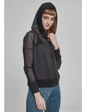 Sweat-shirt Mesh Black L - Urban classics - FashionsVida
