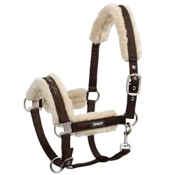 Halfter Fauxfur Pin Buckle, darkbrown P2