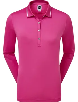 Polo Langarm Thermal Jersey-3a, pink l - FootJoy - FashionsVida