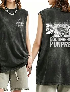Anime Oyasumi Goodnight Punpun Vintage Washed Tank Tops T-shirt Men Women Casual Oversized Sleeveless Vest T Shirts Streetwear - Aliexpress - FashionsVida