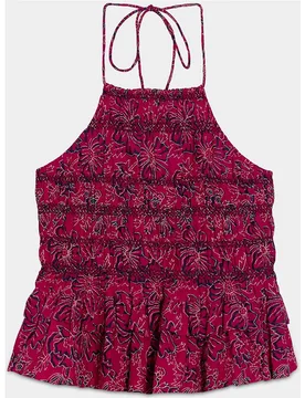 Top halter de mujer con estampado flores - Noon - FashionsVida