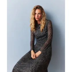 Vestido estampado tul