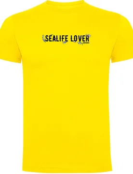 Sealife Lover Short Sleeve T-shirt Yellow S Men - Kruskis - FashionsVida