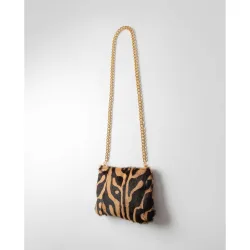 Bolso multiposición de pelo de kid estampado