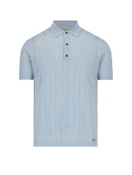 Trachtenpoloshirt LUVIC azul claro M