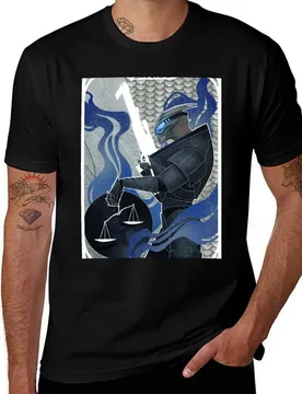 Garrus Vakarian Justice Tarot T-Shirt Casual Minimalist Short Sleeve Top T-Shirt - Aliexpress - FashionsVida