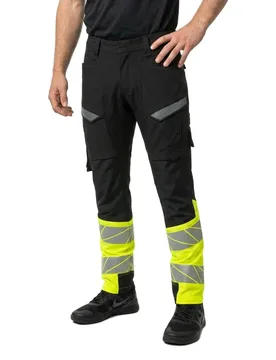Pantalon De Travail Accelerate Safe 19379 Big Thigh Pockets Black / Hi-Vis Yellow 48 - MASCOT - FashionsVida