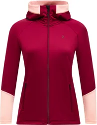 Polaire à séchage rapide - W Rider Essentials Zip Hood Vertical Zenit - Taille S - Bordeaux