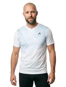 Topspin Short Sleeve T-shirt White / Navy 2XL - Head Racket - FashionsVida