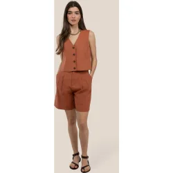 Bermuda lisa de mujer jade