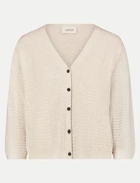 Strick-Cardigan mit 3/4 Arm Beige 38 - Cartoon - FashionsVida