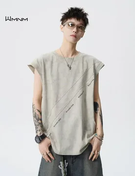 Summer New Men Vintage Tie dye Tank Top Loose Trendy Casual Sleeveless Sports Fashion Waistcoat T-shirt - Aliexpress - FashionsVida