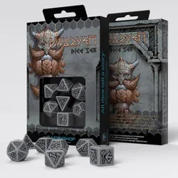 Dwarven - Dice Set: Gray & Black