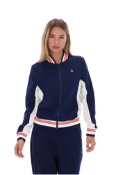 Navy Silvana Iconic Baseball Track Top - XS